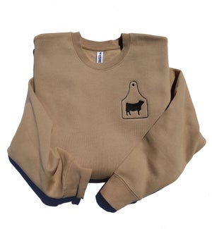 Beef Tag Embroidered Crew